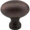 Jeffrey Alexander 1-9/16" Overall Length Brushed Oil Rubbed Bronze Football Lyon Cabinet Knob 3991DBAC - alternate 2